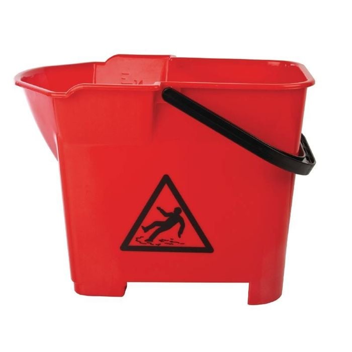 Nisbets Essentials Bucket Red With Handle Cleaning Storage Pail