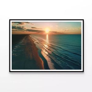 Beach at Sunset, Sky  Print 100% Australian Made 90x60cm  (Poster)