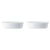 2x Mikasa Chalk Kitchen Tableware Dining Porcelain Oval Pie Dish, 18cm, White