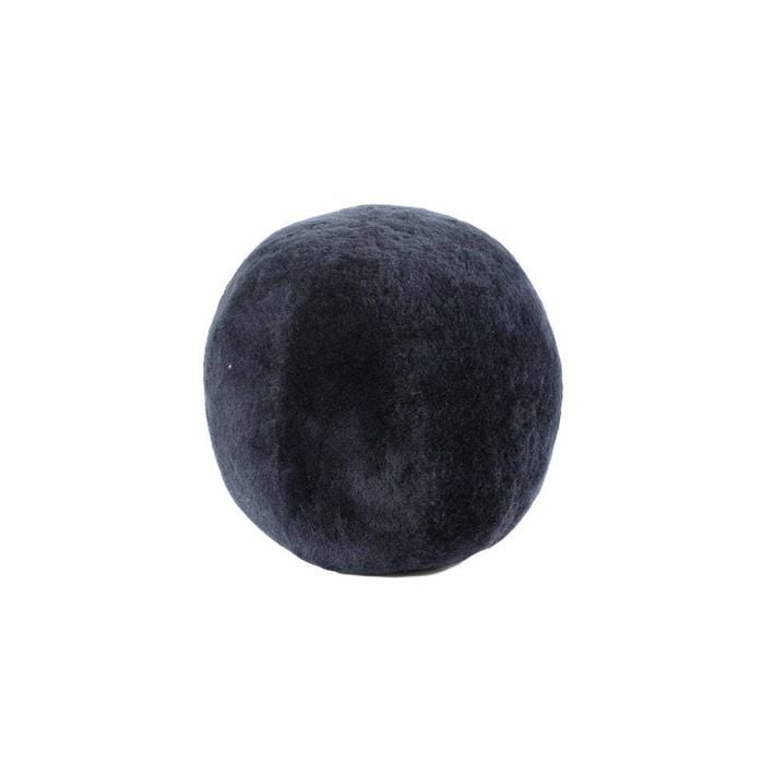Huxford Grove The Kallista Sheepskin Ball Cushion 28cm - Steel