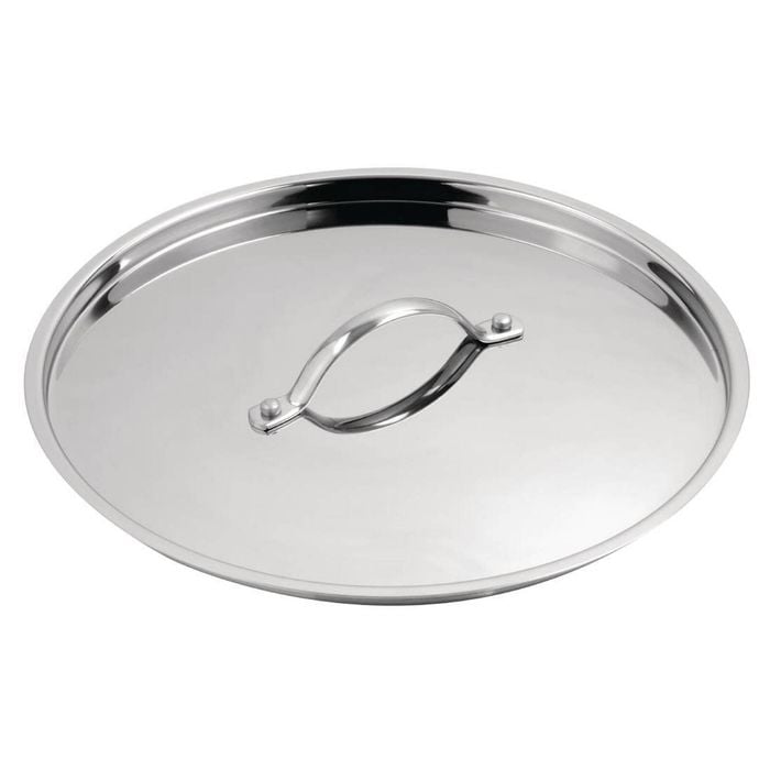 Vogue Stainless Steel Saucepan Lid Heavy Duty With Handle 180mm