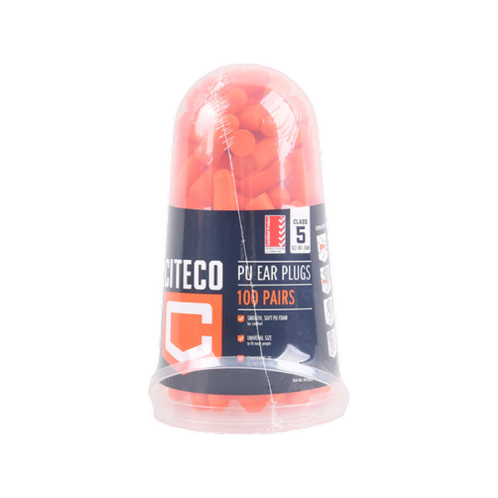 CITECO PU Ear Plugs - 100 Pack