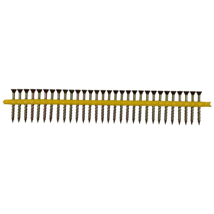 Simpson Strong-Tie 10G x 50mm Yellow Zinc Quik Drive WSV Subflooring Collated Screws - 500 Pack