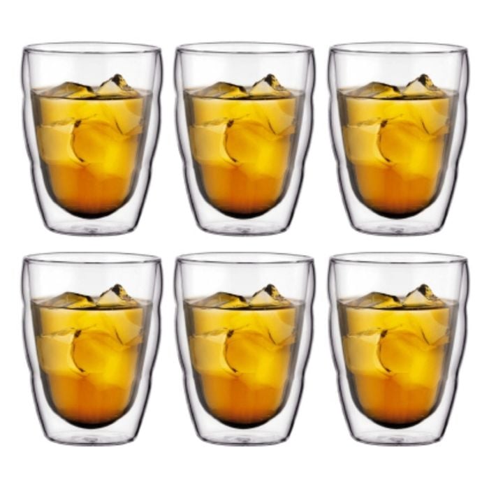 Bodum Pilatus Double Wall 250ml Small Glass 6 Piece Set