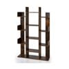 Costway 13-Shelf Industrial Bookcase Side Storage Shelf - Rustic Brown