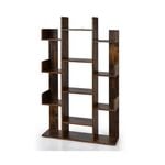 Costway 13-Shelf Industrial Bookcase Side Storage Shelf - Rustic Brown