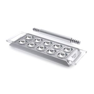 Marcato Aluminum Ravioli Tablet w/ Rolling Pin - Silver