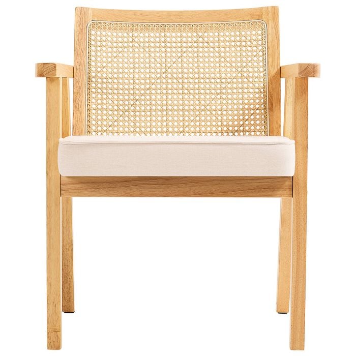 VEVOR Rattan Chairs Beige Upholstered Velvet Accent for Living Room