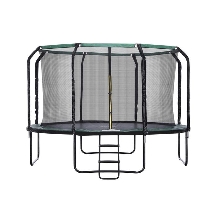Centra 12FT Round Trampoline  Basketball Set  with Safety Net