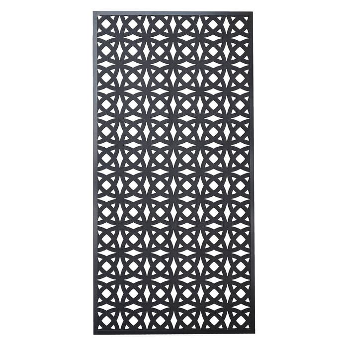 Jack Matrix 1800 x 900 x 9mm Charcoal Orbit Décor Screen with Frame