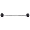 Smai Fixed Barbell Pump Bar 10kg - Rubber Hex - Silver