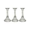 3PK Glass 18cm Medium Belle Taper Stick Candle Holder - Sage