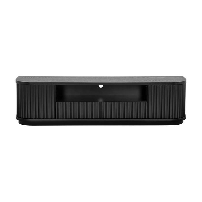 El Nino Flute 200cm Veneer Top ETU Entertainment TV Unit Black