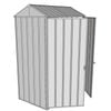 Build-a-Shed 0.8 x 1.5 x 2.1m Gable Double Hinged Side Doors Shed - Zinc