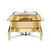 SOGA Gold-Plated Square Stainless Steel Chafing Dish