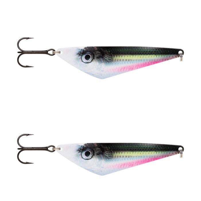 2x Rapala 8.5cm Harmaja Metal Spoon Fishing Lures - Live Herring