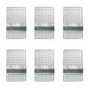 6PK Topchef Coated Iron Kitchen Baking Cooling Rack Tray 29x43cm Black