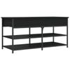 vidaXL Shoe Bench Storage Container Living Room Hallway Black