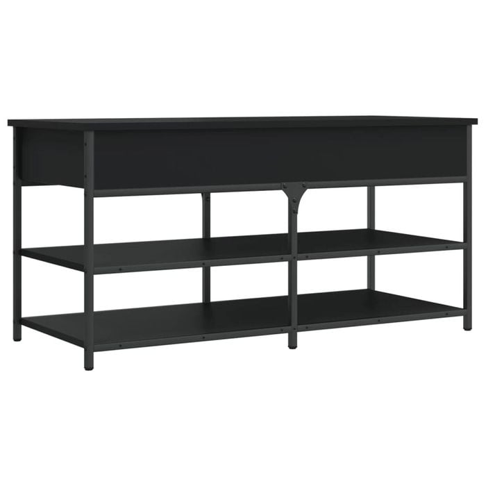 vidaXL Shoe Bench Storage Container Living Room Hallway Black