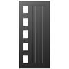 Parkwood 2040 x 820 x 41mm Aluminium Strata Clear Glass Entrance Door ALST15TC
