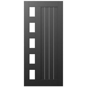 Parkwood 2040 x 820 x 41mm Aluminium Strata Clear Glass Entrance Door ALST15TC