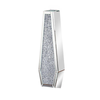 P&P Tall Silver Diamond Floor Vase with Crushed Crystal Inlay, Modern Home Decor