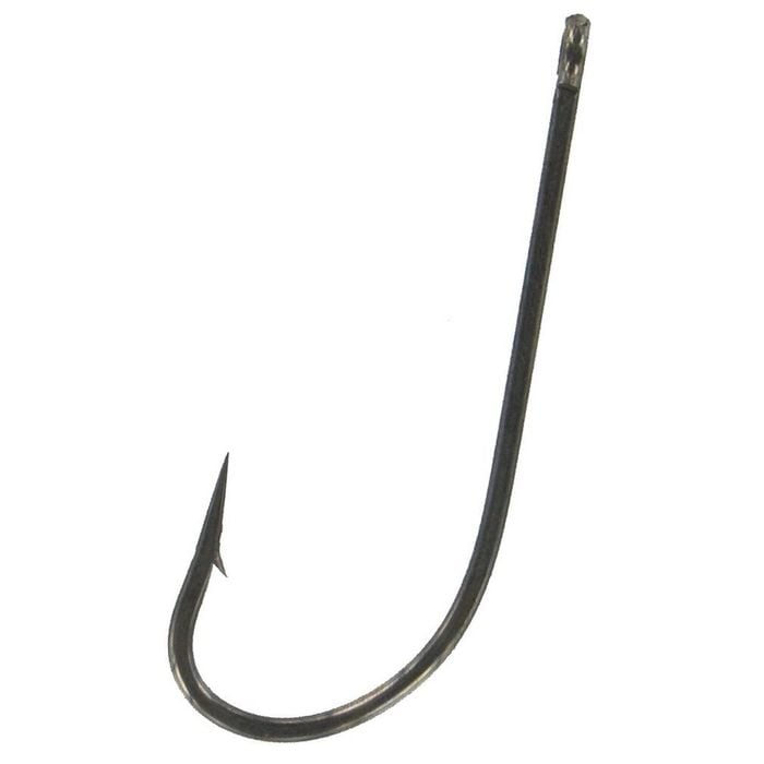 25 Pack of Size 1/0 Shogun T480 Black Open Eye O'Shaughnessy Fishing Hooks - Gang Hooks