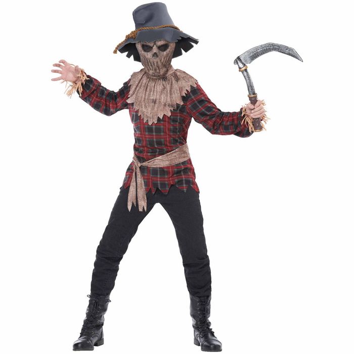Harvest Of Horror Scarecrow Evil Monster Scary Halloween Child Boys Costume XL