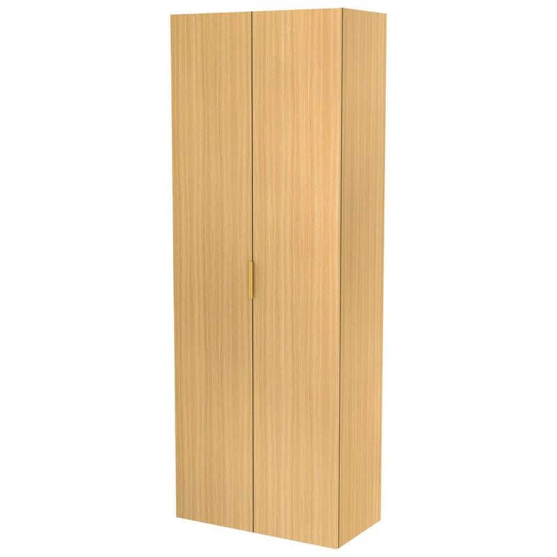 Lugna 2048 x 750 x 380mm Sand 3 Shelf 3 Drawers Double Door Storage Cabinet