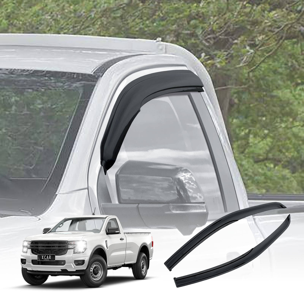 Weathershields for Ford Ranger Single Cab 2022-Onwards Extended ...
