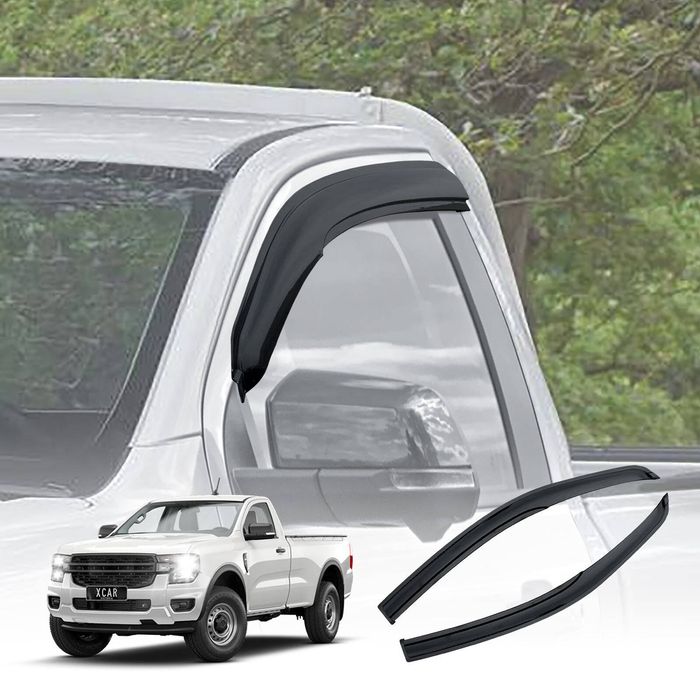 Weathershields for Ford Ranger Single Cab 2022-Onwards Extended Coverage Wind Deflectors