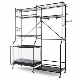 Costway Golf Bag Storage All In One Sport Euipment Organiser Rack Ball Holder Cart