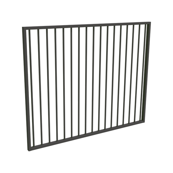 ProtectorAl 1201 - 1500 x 1200mm Woodland Grey Flat Top Aluminium Garden Gate