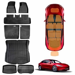 Floor Mats Boot liner for Tesla Model 3 Highland 2023-Onwards  Front Rear Cargo Trunk Kick Mats 8PCS