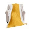SOGA Yellow White Chenille Fleece Throw Blanket 200x230cm