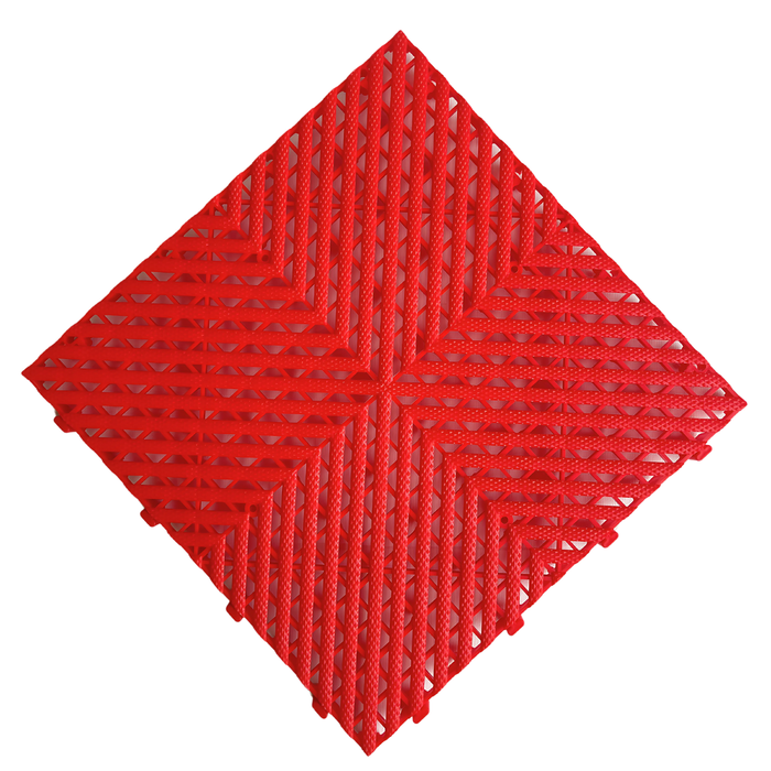 Dream Garages Australia 40 x 40cm Red Interlocking Garage Floor Tile - 7 Pack (1.12m2)