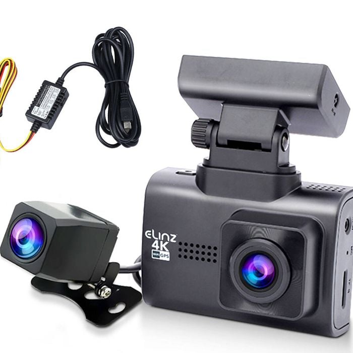 Elinz 4K 2K Dual Dash Cam WiFi GPS Car Camera Recorder WDR Night Vision Hardwire Fuse Kit