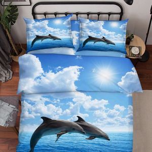 3D Sea Dolphin 199 Bed Pillowcases Quilt Queen Size
