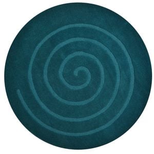 Handmade Contemporary Round Wool Rug-Turquoise-160x160cm
