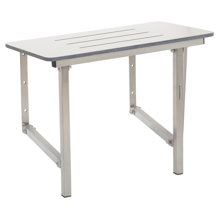 Johnson Suisse 960 x 360mm White Assist Wall Fixed Shower Seat