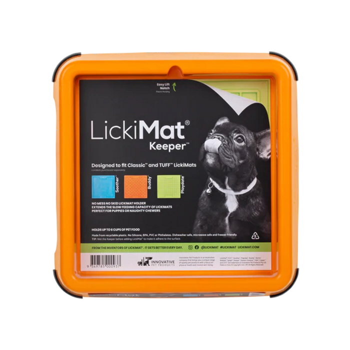 LickiMat Orange Indoor Keeper to Fit Classic & Tuff LickiMats for Dogs
