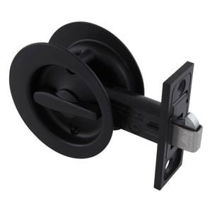 Gainsborough Matte Black Circular Privacy Sliding Cavity Door Set
