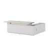Modern Furniture LUSH 240cm Executive Desk Left Return - White & Taupe