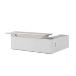 Modern Furniture LUSH 240cm Executive Desk Left Return - White & Taupe