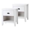 Oikiture Set of 2 Bedside Table Side End Tables Nightstand Vintage