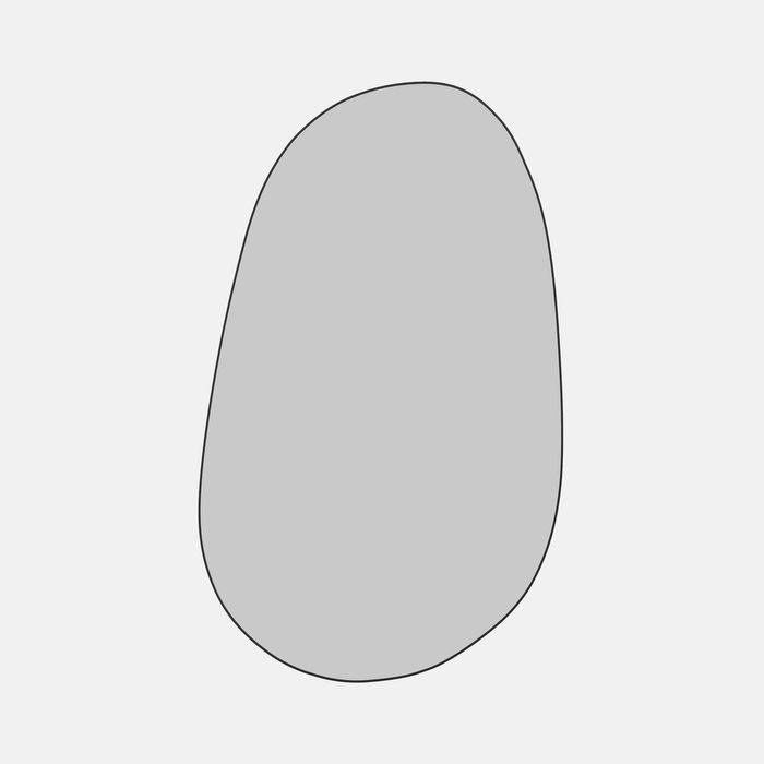 Future Glass Starla Pebble Mirror - 1500 x 900mm - Black