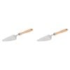 2PK Wiltshire Beechwood Handle Stainless Steel Cake Server