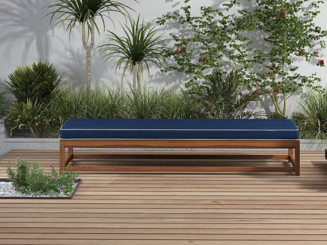 Anchor
  your outdoor decor with our Lomani Navy bench seat cushion covers. I/N
  0708111