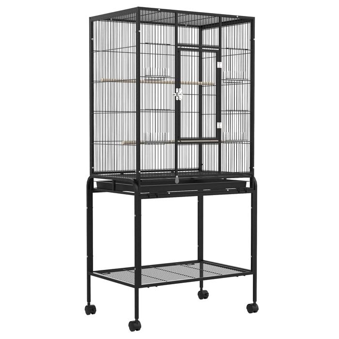 Advwin Bird Cage Parrot Pet Cage Aviary Budgie Perch Castor Wheels 140cm