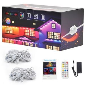 Advwin Permanent Outdoor Lights 30m, Multi Scene Modes, Remote/APP/Music/Voice/Box Control, for Christmas Day Daily Party Decor